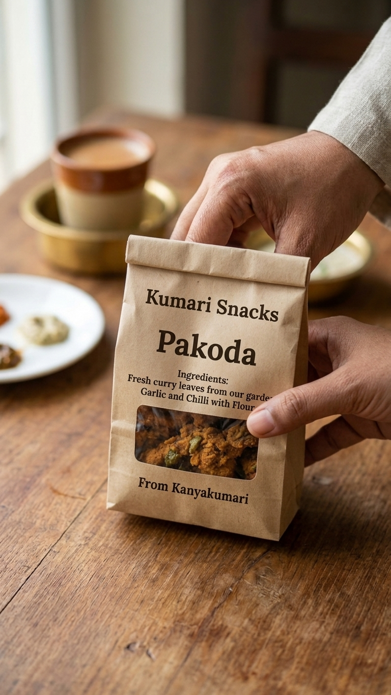 Close-up photoshoot of pakoda texture